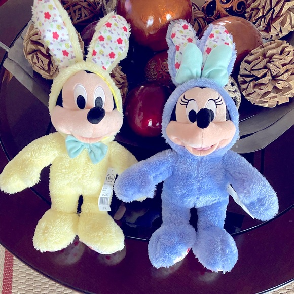 Disney Other - Disney Mickey and Minnie Bunny Dolls